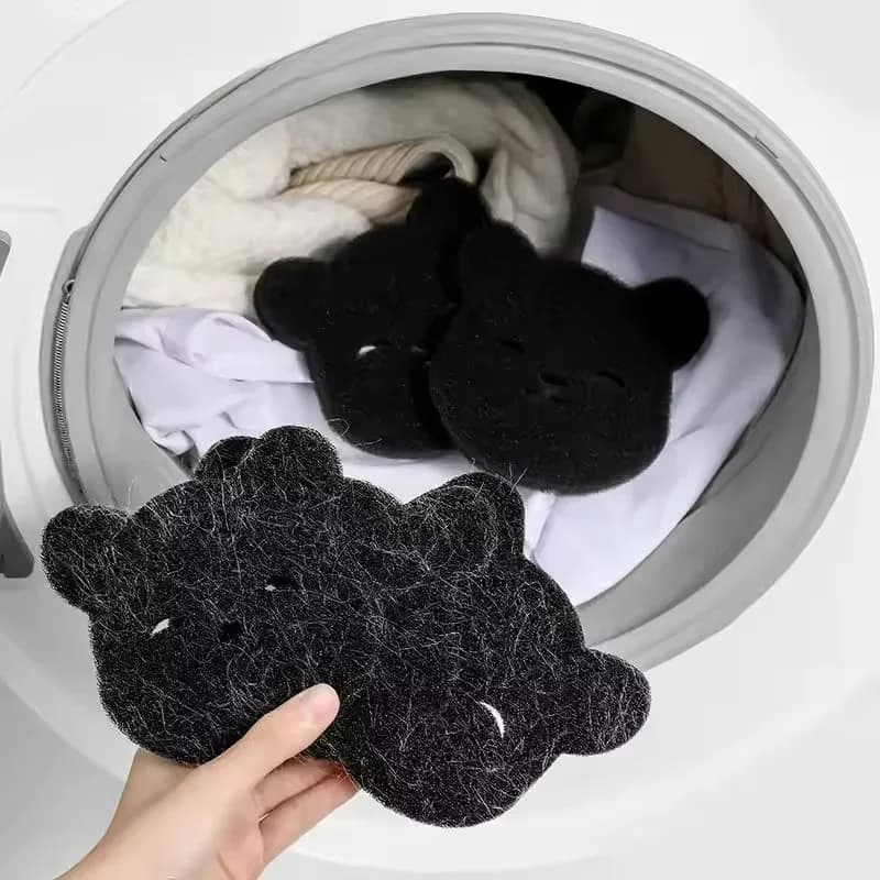 5-20PCS Lavatrice Lint Catcher Pet Hair Remover Orso Forma Palla da bucato Vestiti riutilizzabili Divano Gatto Cane Spugna per la pulizia dei peli