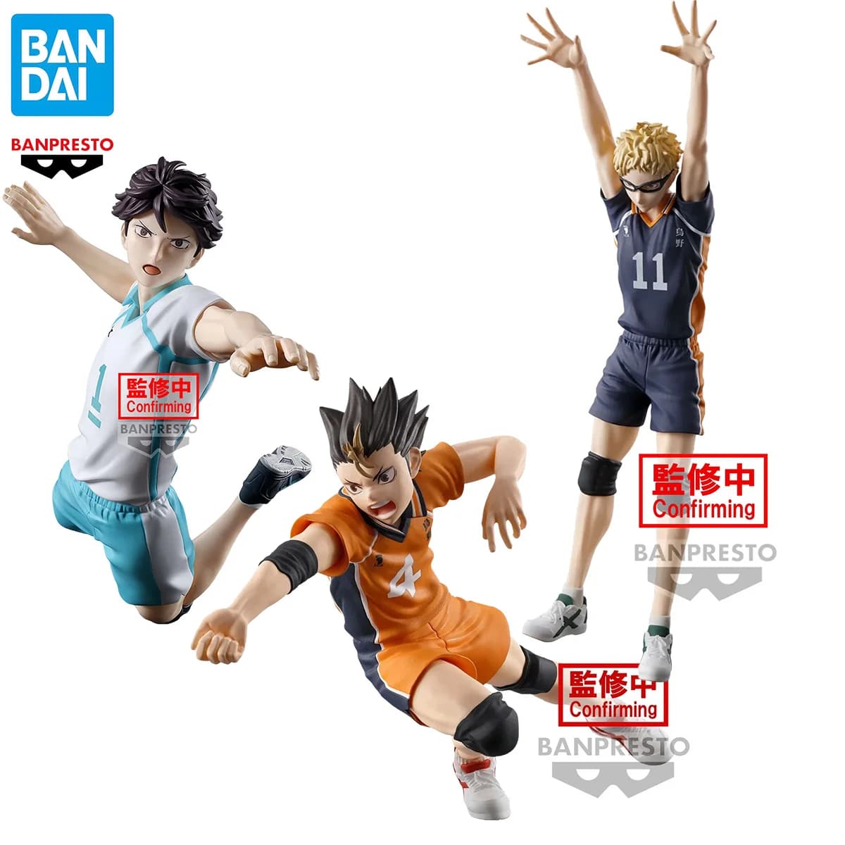 Disponibile BANDAI Anime autentico Haikyuu!! Yu Nishinoya Oikawa Tooru Kei Tsukishima Action Figure Collection Modello Giocattolo Statua Regalo