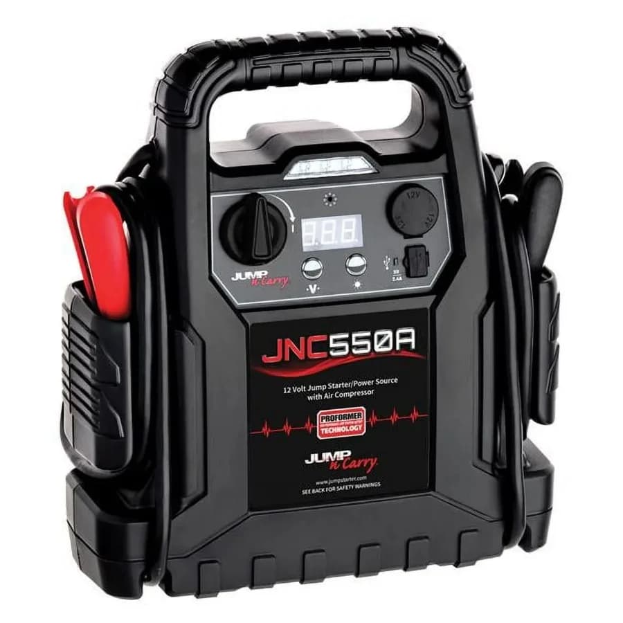 Avviatore di emergenza per amplificatore di picco Clore Automotive Jump-N-Carry JNC550A 12V 1100 con sistema ad aria