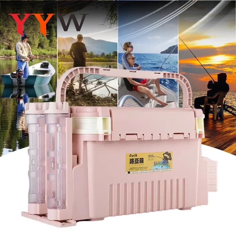 Fishing Equipment Box Fishing Tool Box Multi-functional Support Rod Holder Bags Hook Hook Buckle Bearing Accessories for Fishing