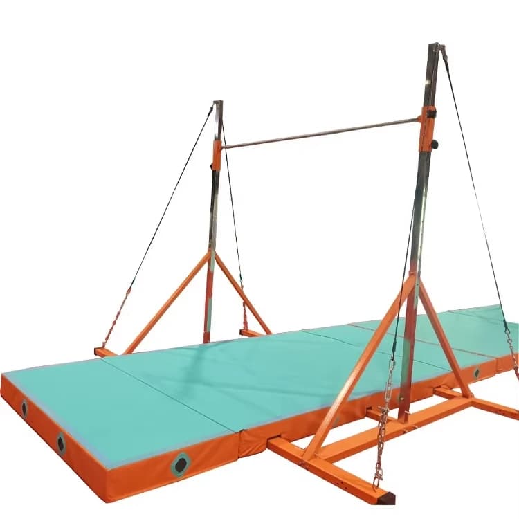 Adjustable steel horizontal gymnastic bar Cross-border sports equipment for indoor fitness pull-up