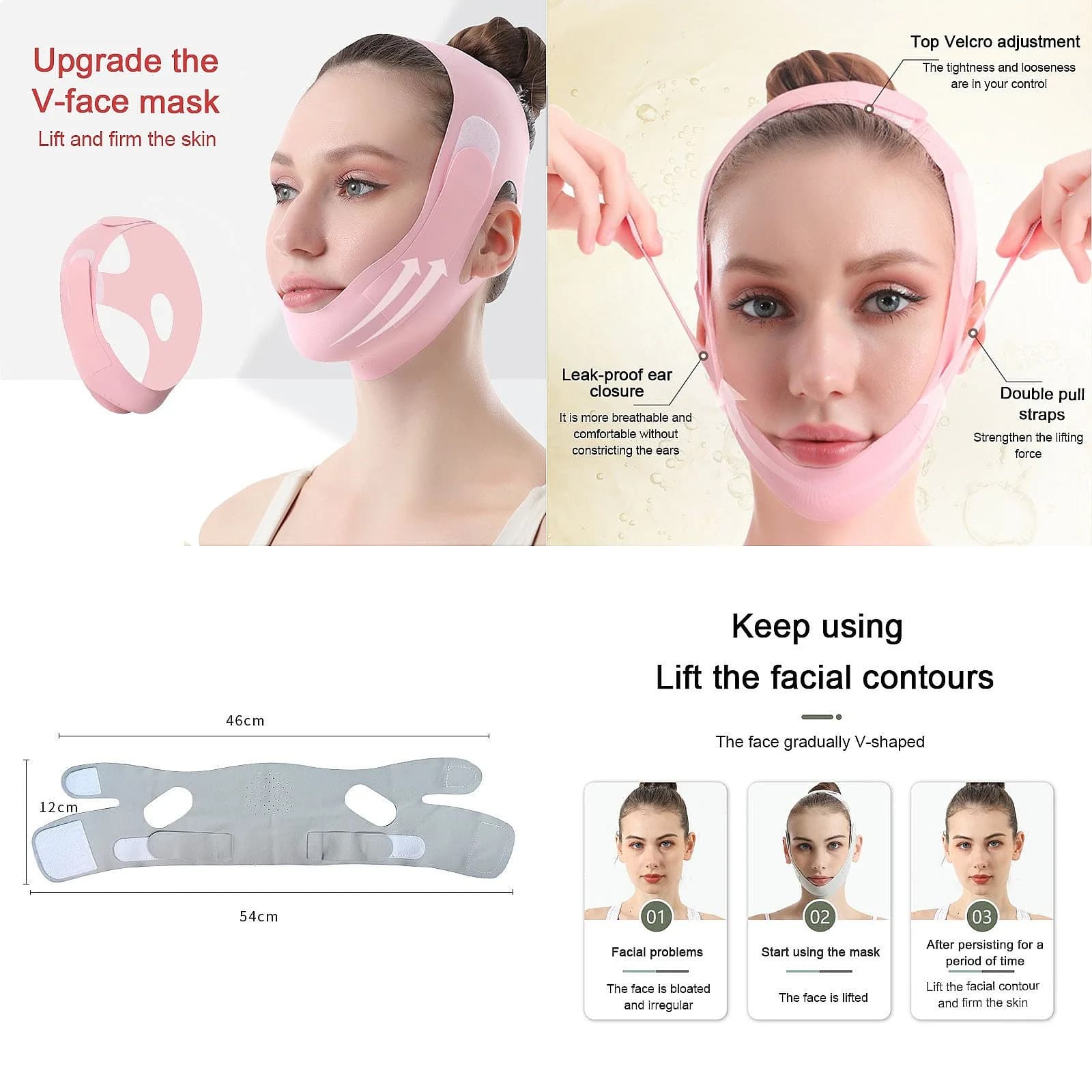 New V Line Face Slimming Bandage Chin Lift Belt Anti Facial Massager Beauty Skin Care Tool