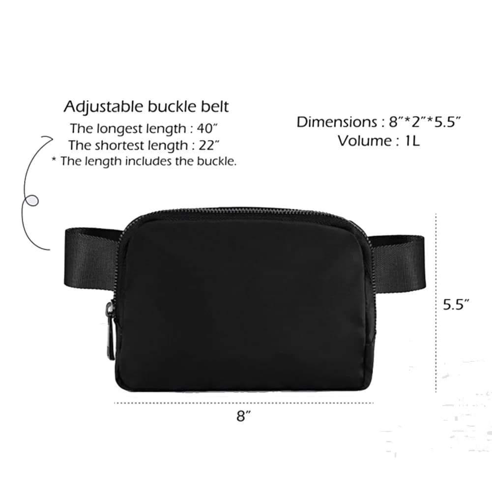 AC22 Men's Waist Bag - Mini Waist Bag with Adjustable Shoulder Strap Fashionable Waist for Training and Running