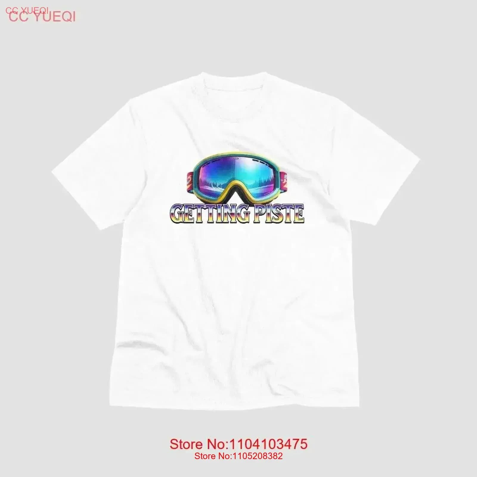 Divertente Getting Piste Occhiali da sci Sci T Shirt Snowboard Vacanza Stagione invernale Top grafico lavato vintage da indossare tutti i giorni Morbido