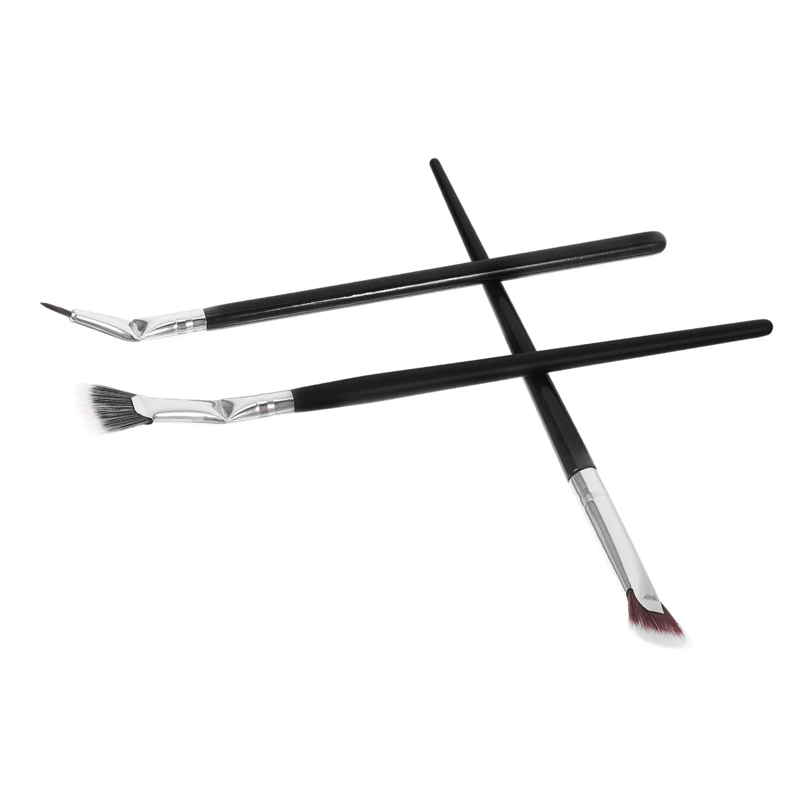 1Set Folding Angle Fan Lash Brush Comfortable Grip Eyelash Brush for Clump-Free Mascara Application Lash Extension Tool