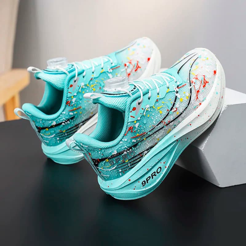Children's gymnastics shoes Mesh Breathable Autumn Bottom Thick padded basketball shoes fashion 2026 new kids sports shoes