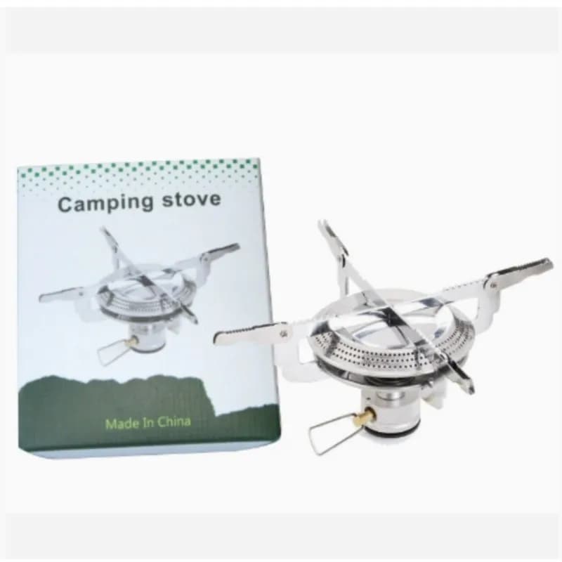 1PCS Outdoor Camping Gas Stove Mini Gas Burner with Storage Bag Portable Cooking Stove Adjustable for Hiking Climbing Fishing