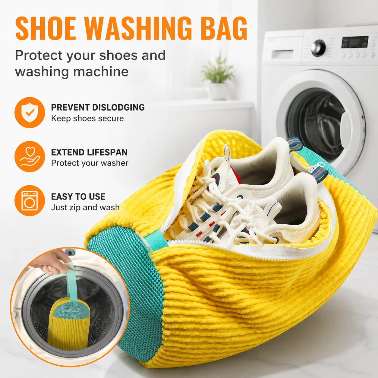 Upgraded Shoe Washing Bag Anti-deformation Shoe Care Bag Thickened Soft Polyester Laundry Bag Net Wash Bag for Washing Machines
