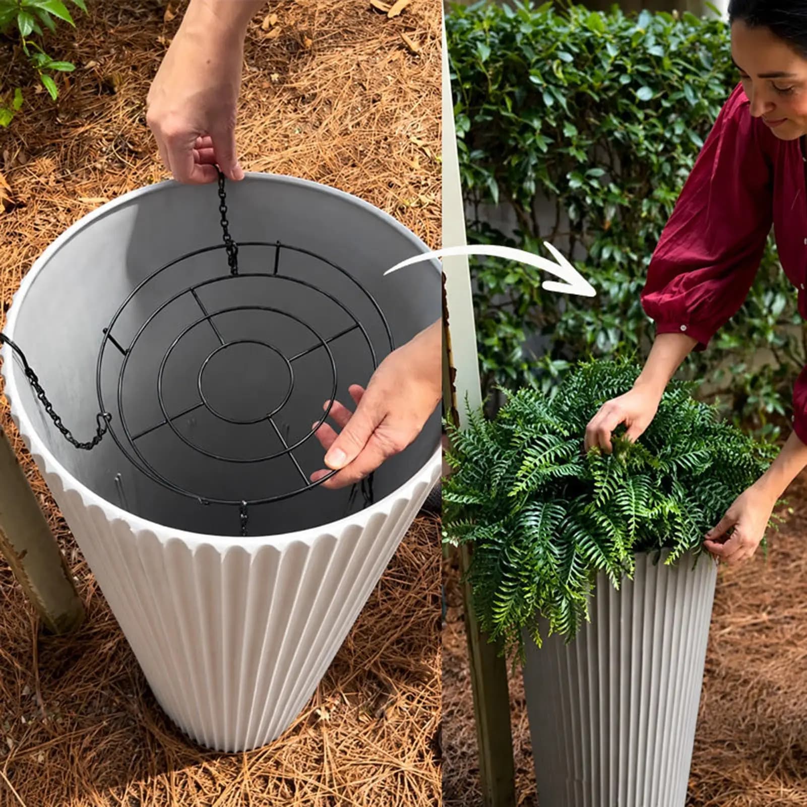 Planter Inserts For Large Pots Adjustable Flower Container Filler Indoor Plant Pot Filler For Homeowners Gardeners Landscapers
