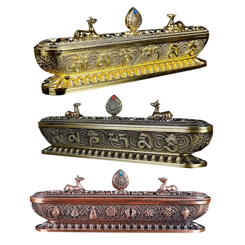 Bruciatore di incenso del Tibet antico supporto per bastoncini di incenso fatto a mano Zen Teahouse Home Office decorazione artigianato ornamenti