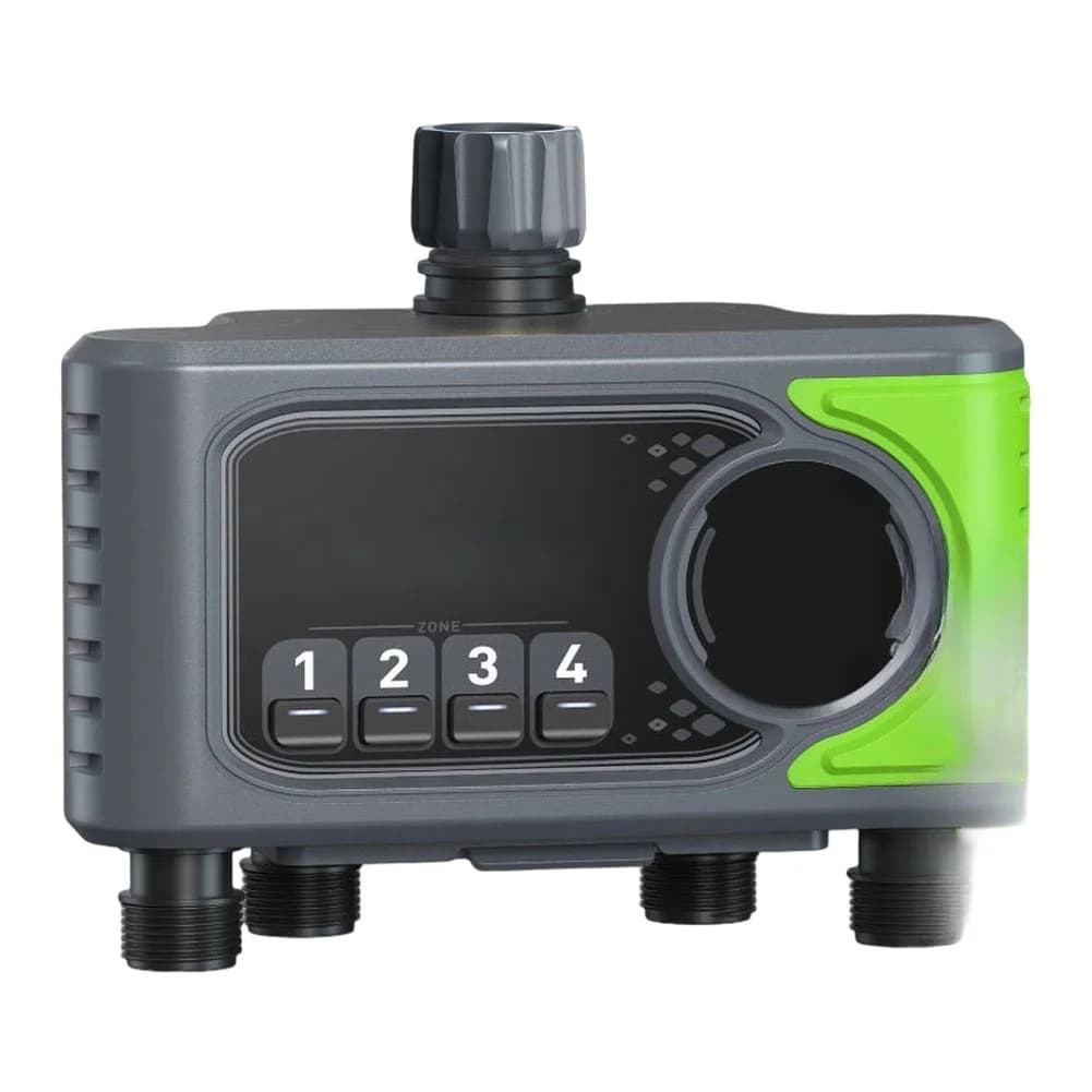 4-Zone WiFi Sprinkler Controller for Outdoor Garden Hose Systems with App Management and Voice Assistant Integration