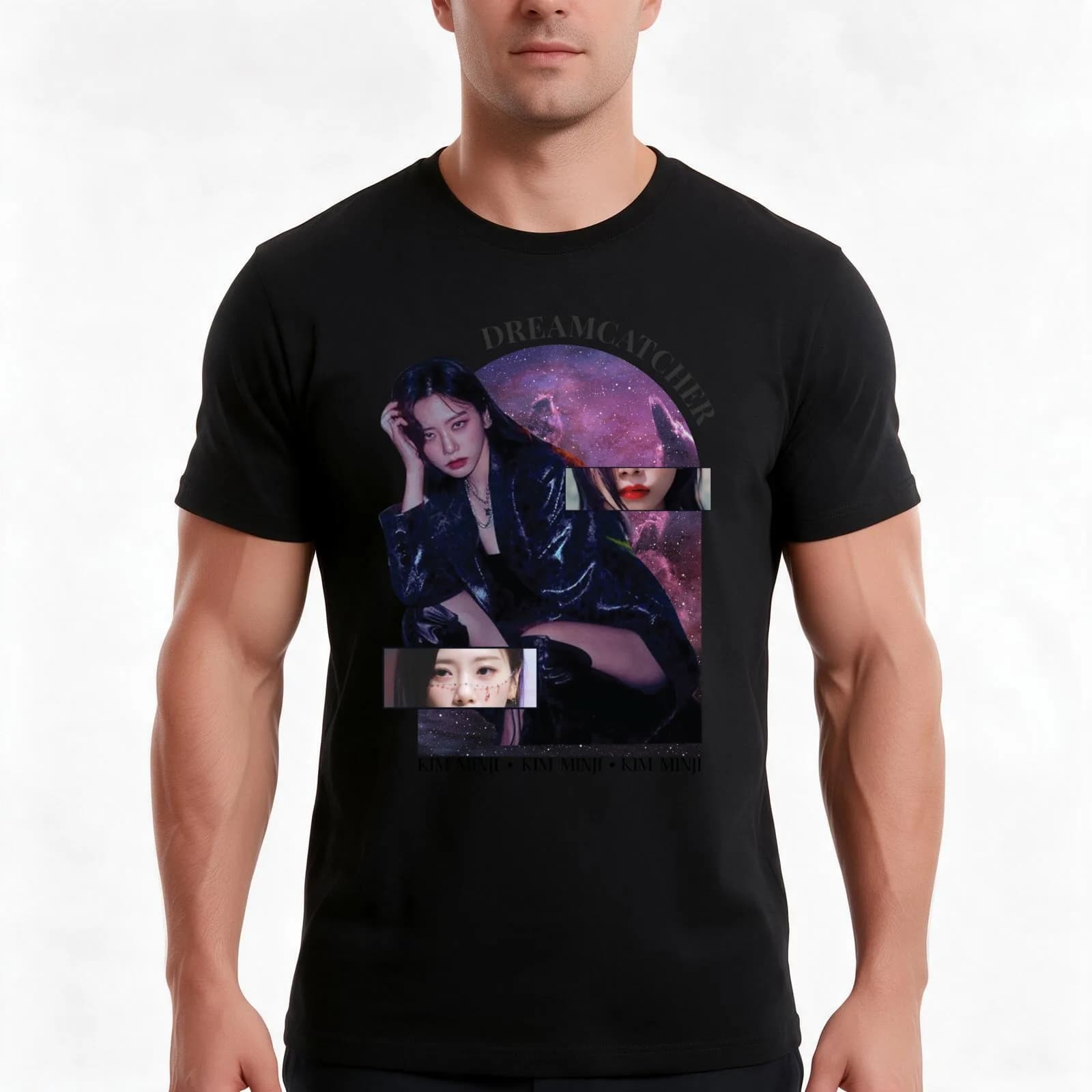 Dreamcatcher - Kim Minji (Jiu) T-Shirt, Summer Casual Cotton Tee, Oversized Streetwear Tops, Vintage Graphic Print, 100% Cotton
