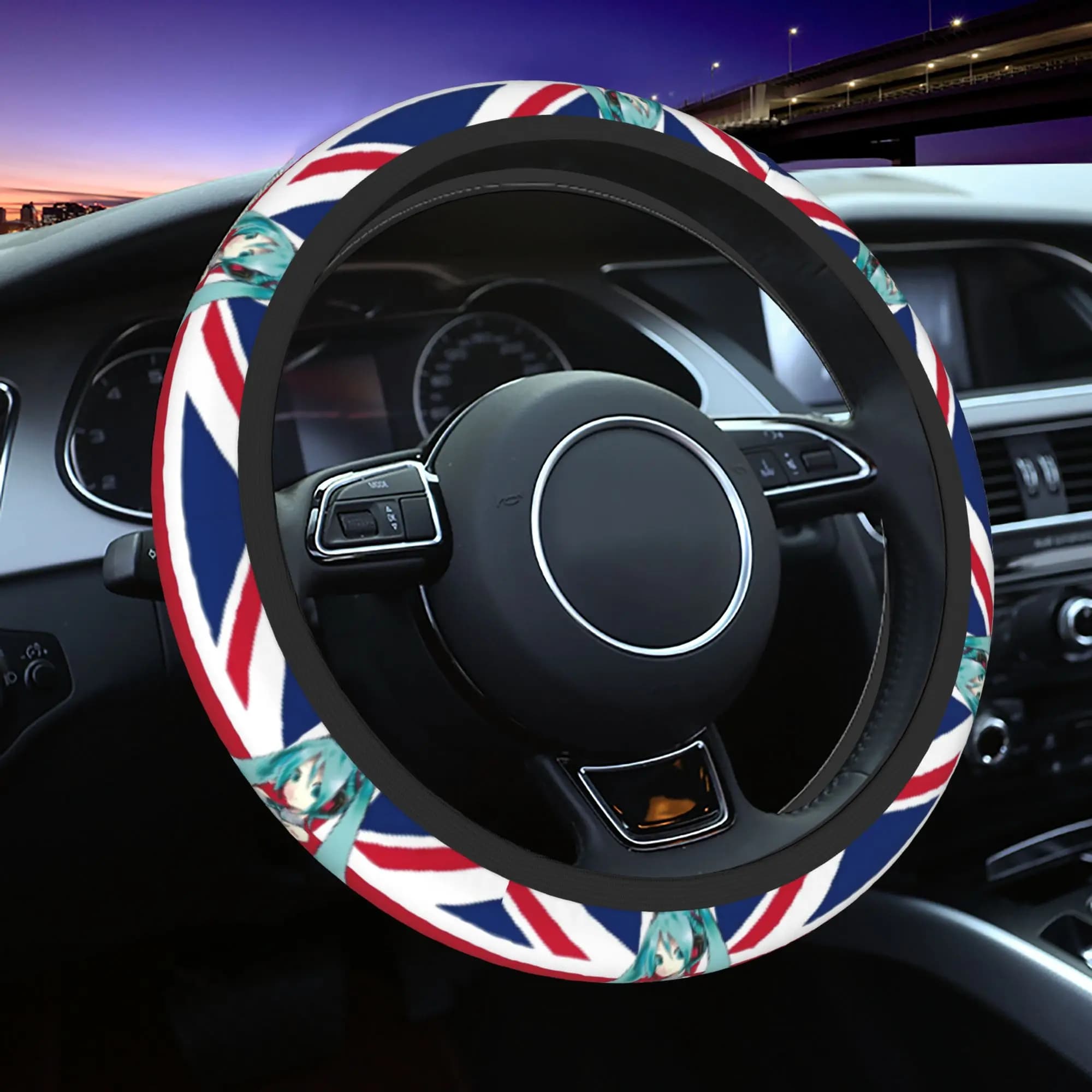 Cover for Auto Hatsune Miku, Protective Cover for Flyer, Interior Colorful Accessories for Cars