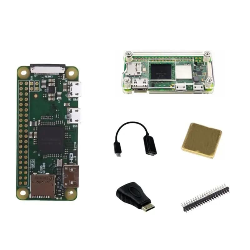 Exquisite-Acrylic Case Mini HD Micro USB OTG Cable For Raspberry Pi Zero 2 W- Basic Kit Includes Pin Header Pure Copper Heat Sin
