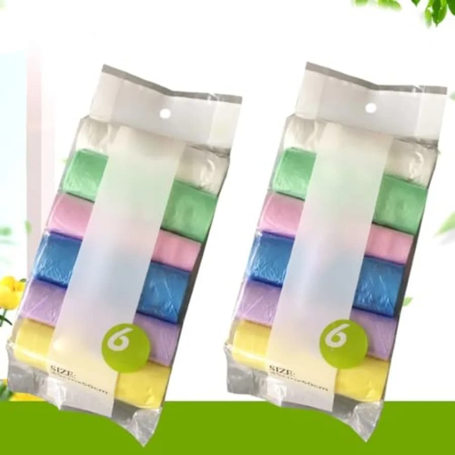 240 Pcs 4 Gallon Trash Bag, Thick Strong Drawstring Unscented Small Garbage Bags, Trash Can Liners, Clear Plastic Mini Trash Ba