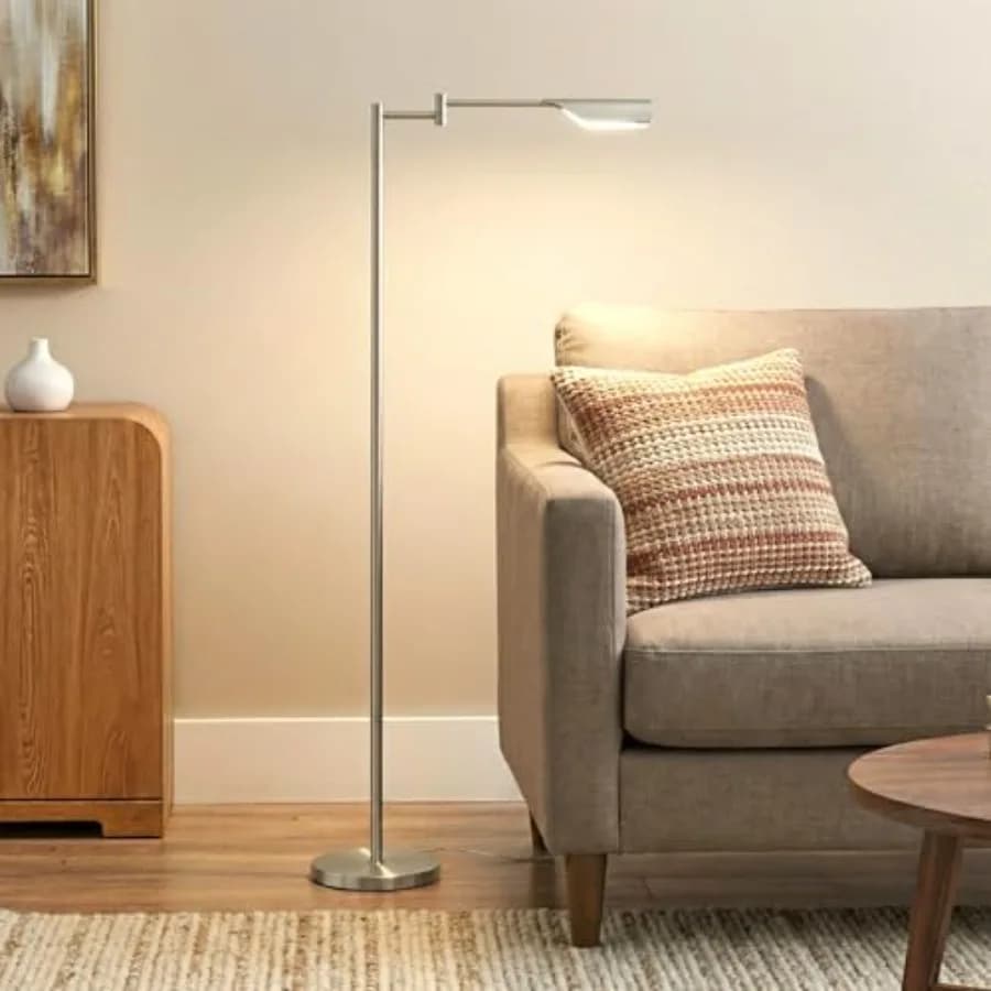 Lampada da Lettura LED Leaf Pharmacy, Lampada da Terra Dimmerabile con Rotazione Facilmente Regolabile per Sedia o Scrivania, Luce da Lavoro per Soggiorno