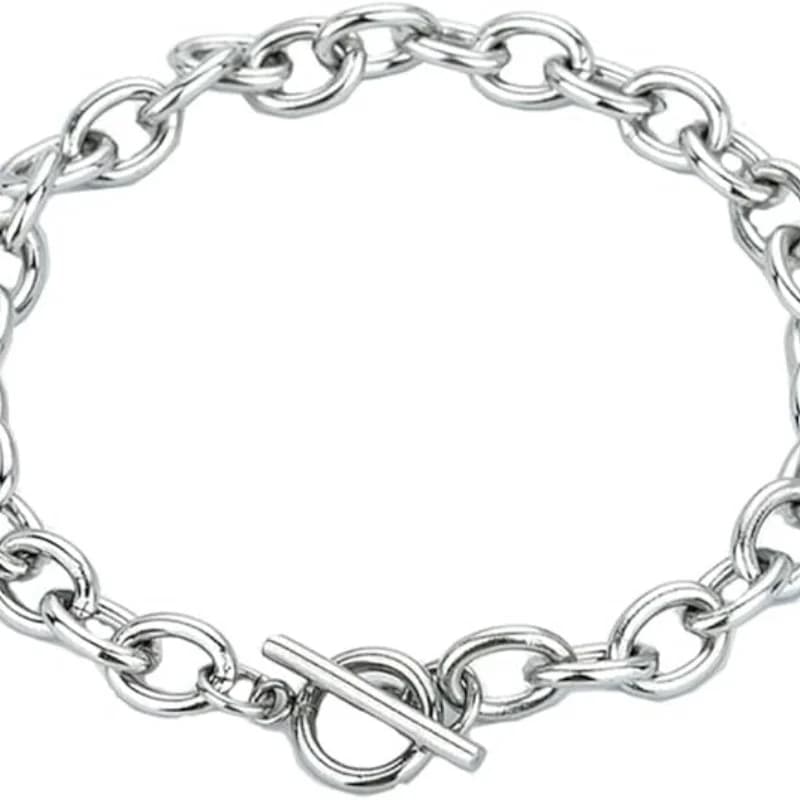 Bracciale con fibbia OT cava a catena spessa hip-hop punk street semplice e personalizzato per accessori per braccialetti y2k per coppie