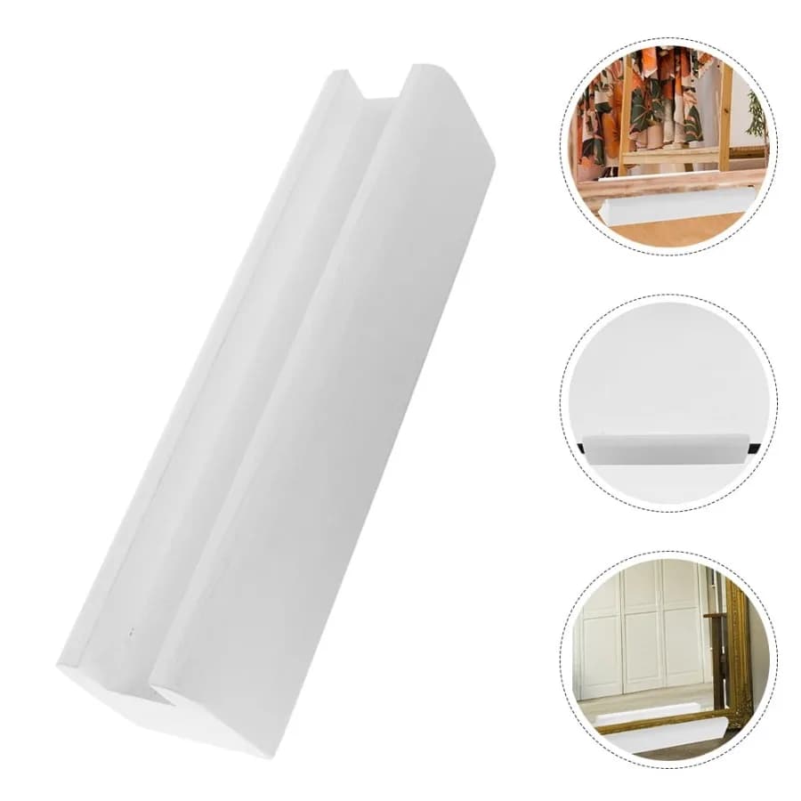 Full Length Solid Wood Floor Mirror with Stable Support Stand and Anti-Skid Base for Bedroom Bathroom Home Decor