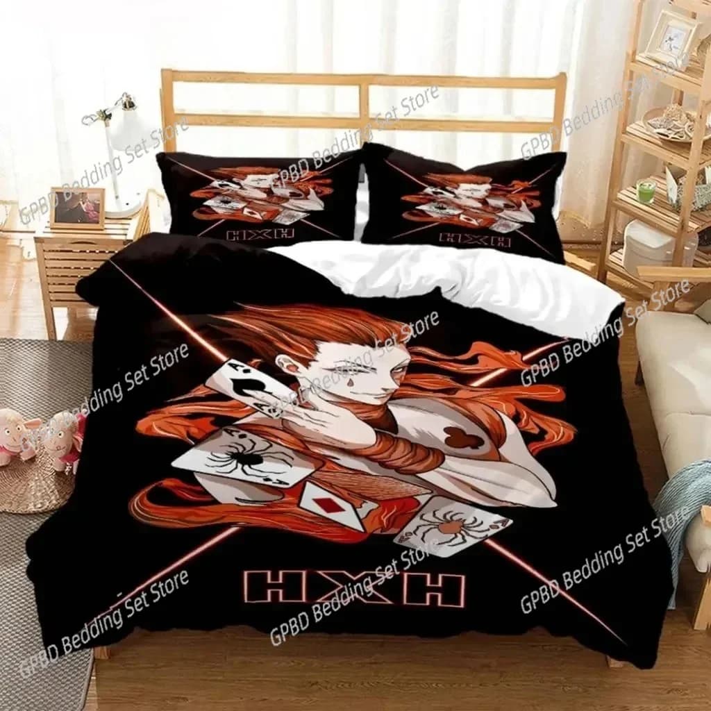 Stampa 3D Anime HUNTER HUNTER Set biancheria da letto 3D Copripiumino Federe Singolo Doppio Completo Queen King Size Decorazioni per la casa Trapunta Ragazzi Regalo