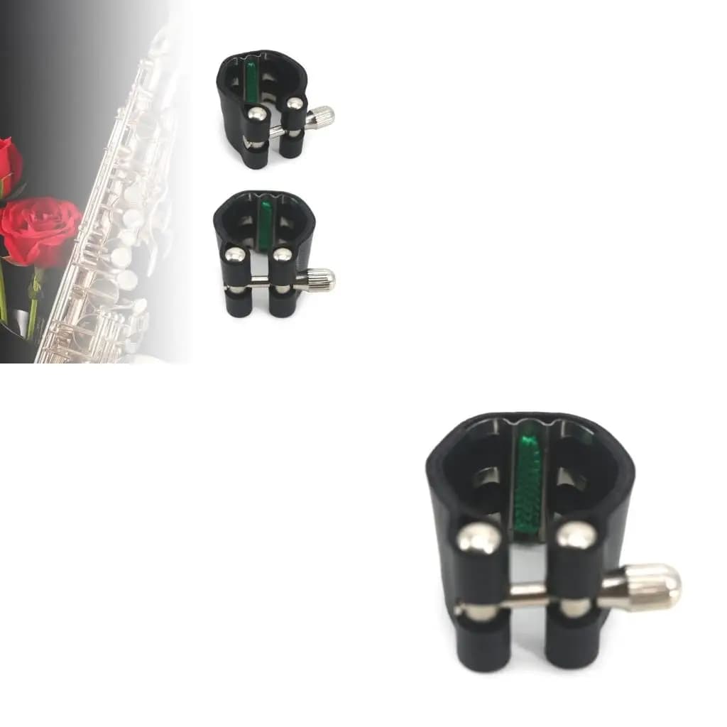 Q39E Alto Saxophone Sax Mouthpiece Ligature Fastener Professional PU Leathers Alto Saxophone Mouthpiece Ligature Clip Durable
