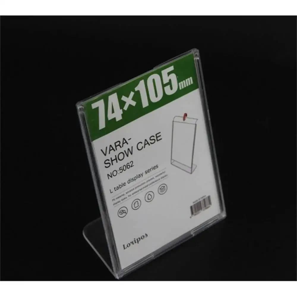 74*105mm Nome in plastica Caso L Cartello da scrivania Ristorante Hotel Personaggio Ufficio Sedile Tabella Nome Carta Display L Stand Porta etichette Telaio