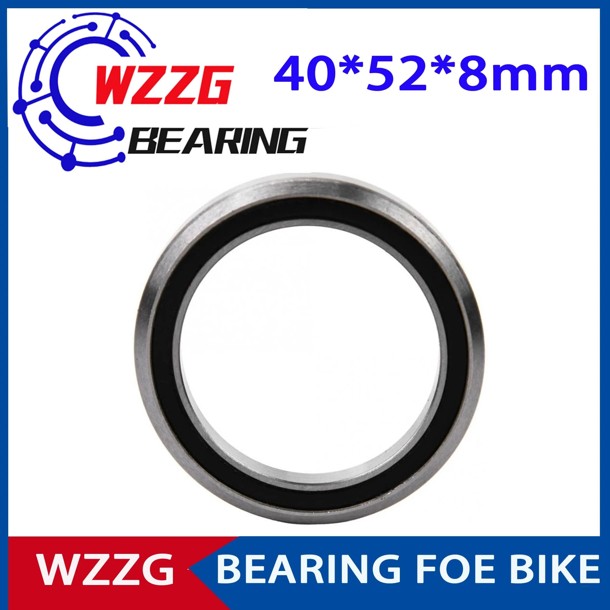 WZZG 4 pezzi MH-P16H8 40X52X8 45 ° x45 ° Mozzo per bicicletta in pollici Mozzi anteriori posteriori Cuscinetti a sfera per ruota