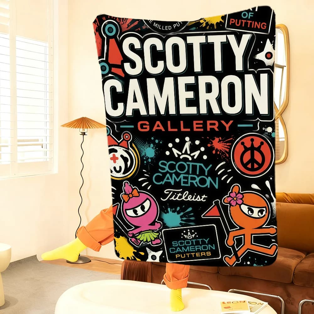 S-Scotty Logo Cool Anime Blanket Throw Super Cosy Plush Living Room Sofa Couch C-Cameron Childish Birthday Gifts