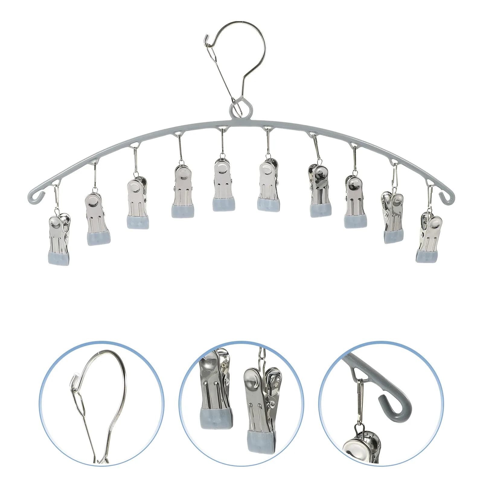 Stendibiancheria Multi-Clip per Calzini, Robusto Appendiabiti per Asciugare Biancheria Intima, Organizzatore da Balcone per Casa, Calzini e Reggiseni