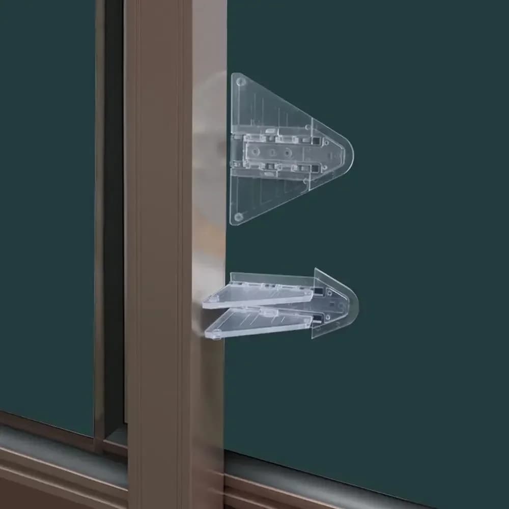 Sicurezza domestica serratura per bambini serrature per bambini facile installazione serratura trasparente sicurezza sicurezza serrature per finestre scorrevoli per porta Push-pull