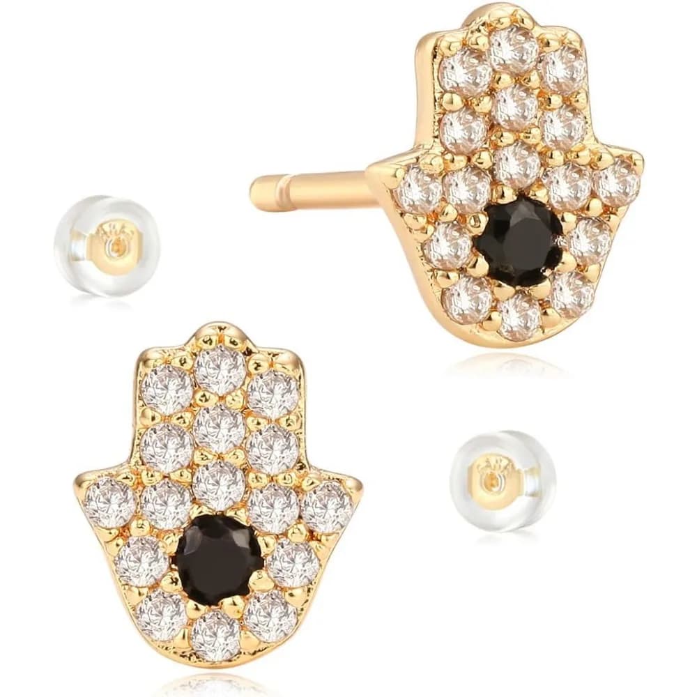 Orecchini a Perno Piccoli e Semplici in Oro 14K per Uso Quotidiano da Donna