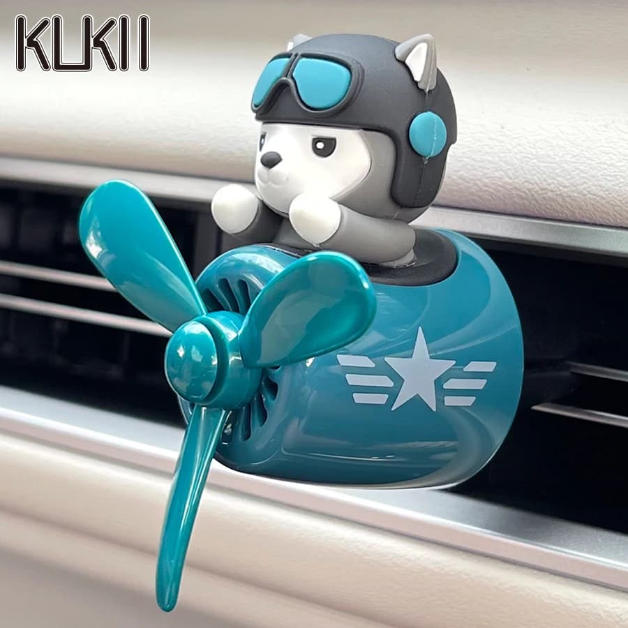 Pilot husky dog deodorants for auto propeller air vent clip scent diffuser funny aroma decoration cartoons accessories fragrance
