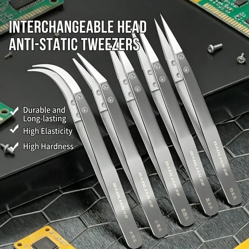 Ceramic Straight Electronics Precision Tweezer Tip Replacement Soldering Anti-static Reverse Acid Resistant Chuck Allis Anti