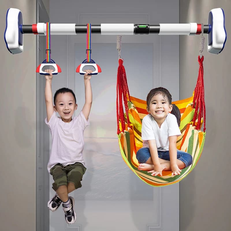 65-100 cm Door Pull Up Bar Strength Training Bar Adjustable Tractions Steel Thickness 440 LBS Menth Up Door Upper Body Training
