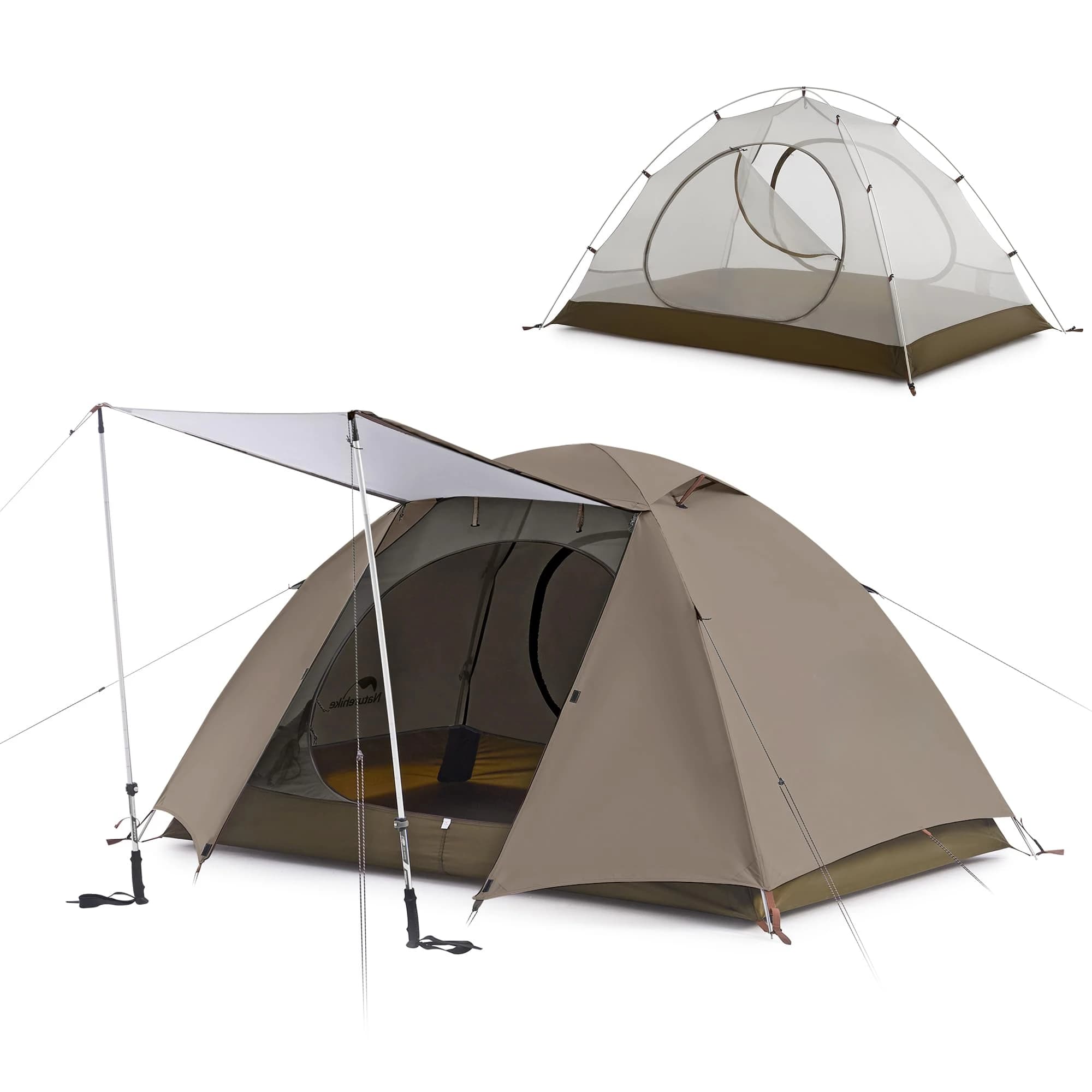 Tenda Ultraleggera Impermeabile per Una Persona con Pali in Lega per Escursionismo e Campeggio