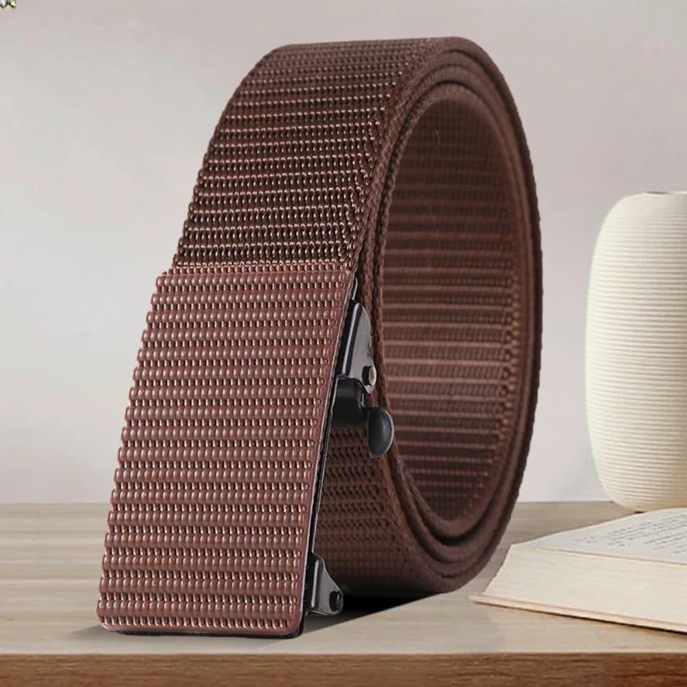 Cintura Intrecciata di Lusso per Business e Moda, Fibbia Automatica in Metallo, Cintura Resistente per Jeans, per Uomo e Donna