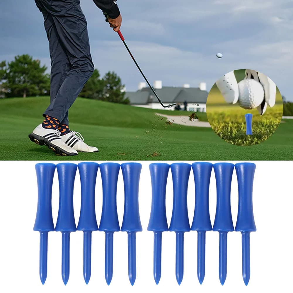 100 Pezzi Tee da Golf in Gomma da 68mm, Ricambi Professionali in Plastica, Riciclabili e Portatili, Accessori per la Pratica del Golf