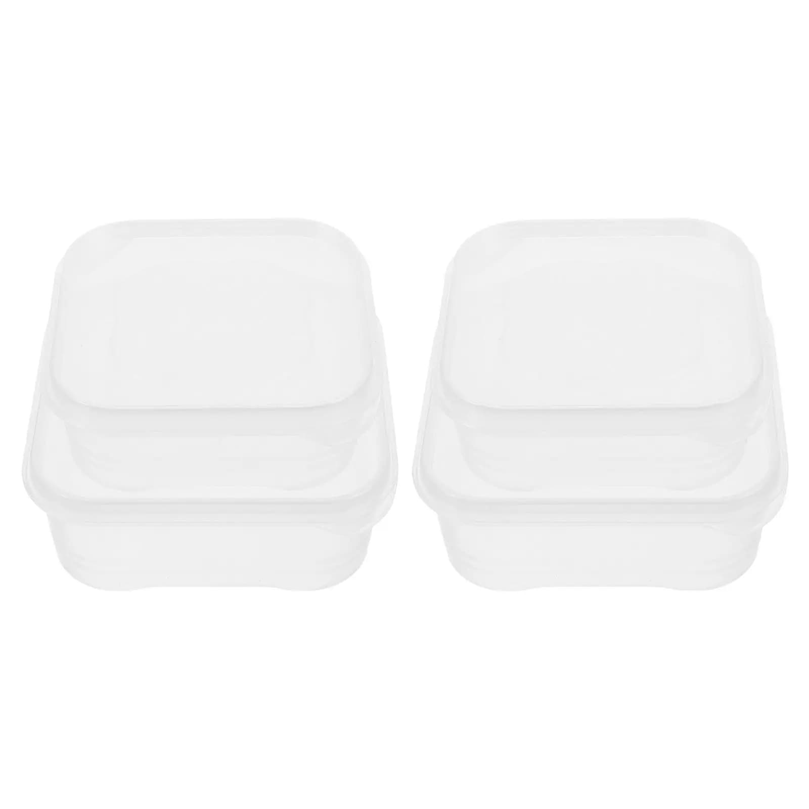 Set di 4 Contenitori per Conservazione Alimenti, Organizzatore per Frigorifero, Contenitori Impilabili in Plastica per Mantenere la Freschezza degli Alimenti