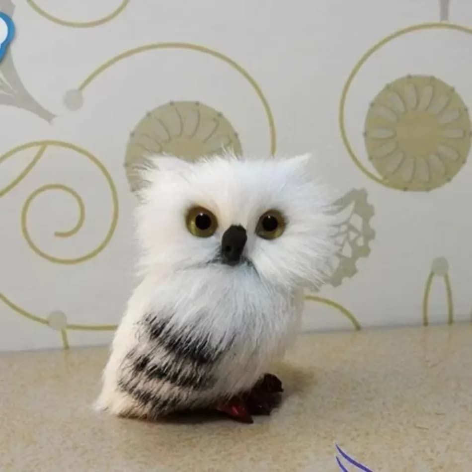 Nuova Decorazione Gufo in Peluche Miniatura 2026, Bambola di Peluche Regalo, Ornamento Gufo Artificiale Realistico per la Casa