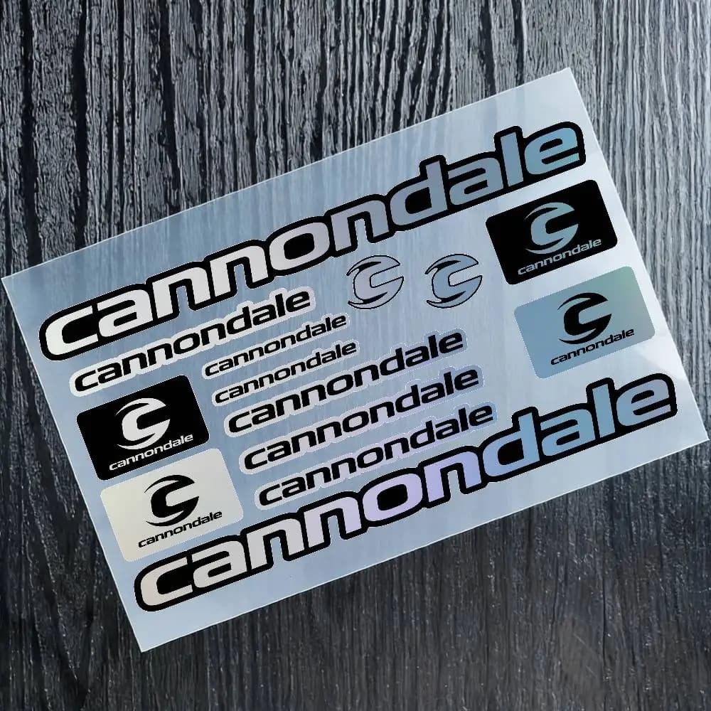 Reflective motorcycle stickers Laser For Cannondale, waterproof vinyl decals for motorcycle helmet, fuel tank, bike