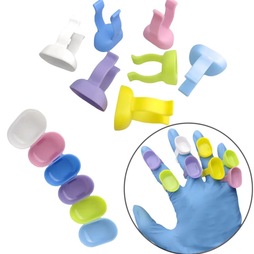 100 pezzi monouso anelli di miscelazione dentale supporti per pasta per profilassi in silicone tazze per piatti Dappen in colori assortiti