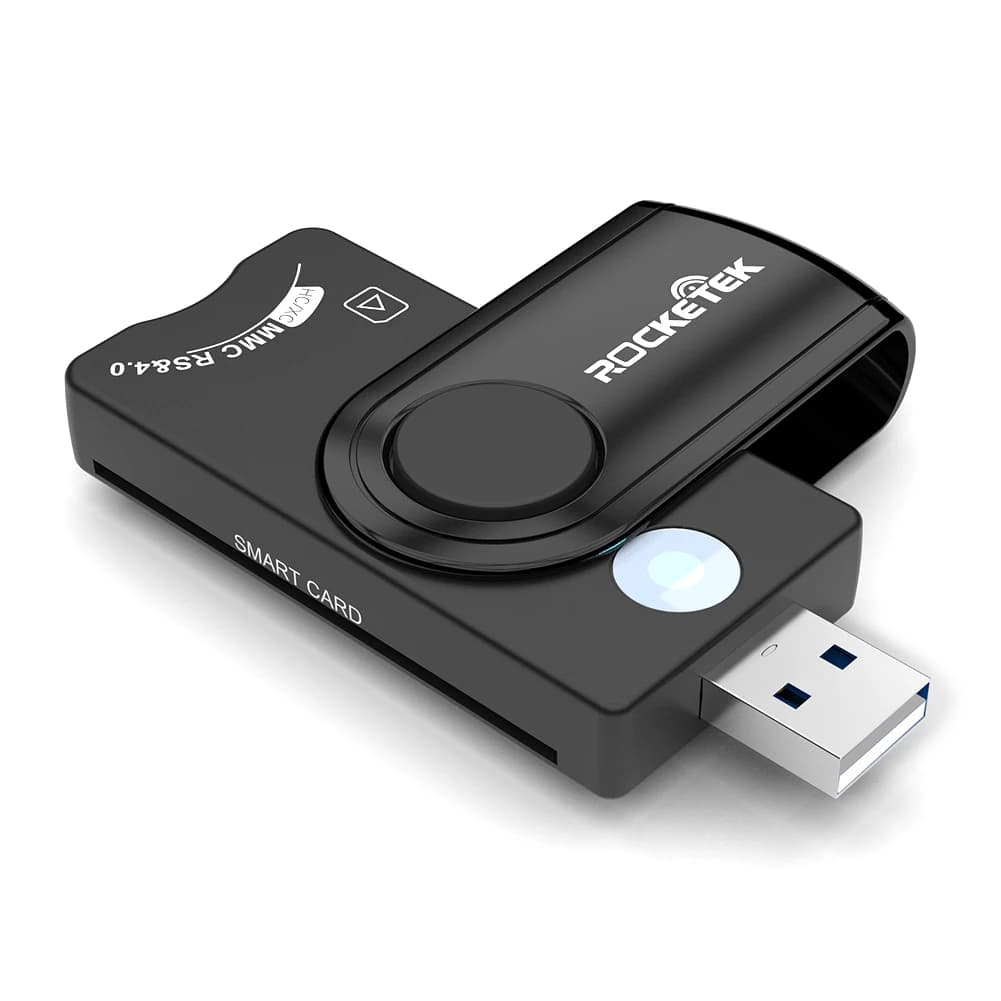 Lettore di Schede di Memoria Smart USB 2.0, Adattatore Esterno per Schede SIM e Flash Drive