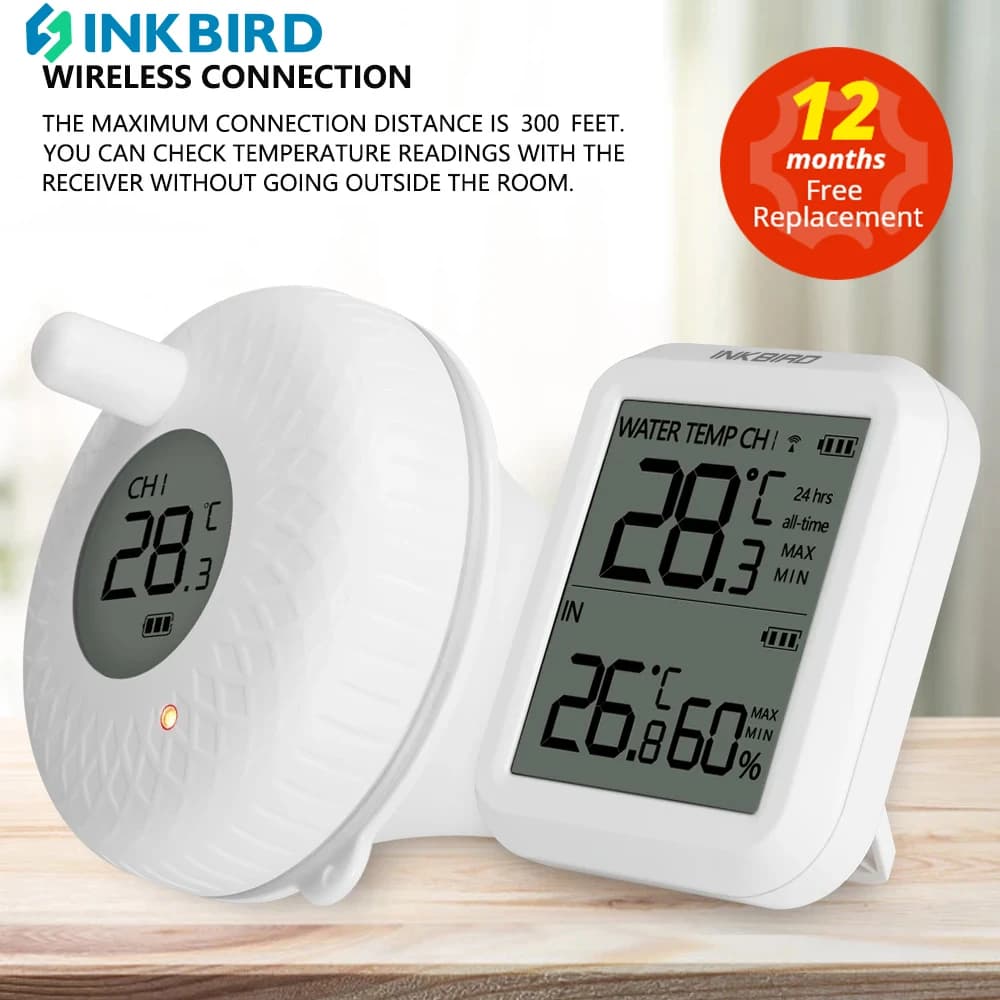 INKBIRD IBS-P01R termometro per piscina senza fili nuoto SPA vasca da bagno vasca da bagno impermeabile digitale galleggiante trasmettitore di temperatura