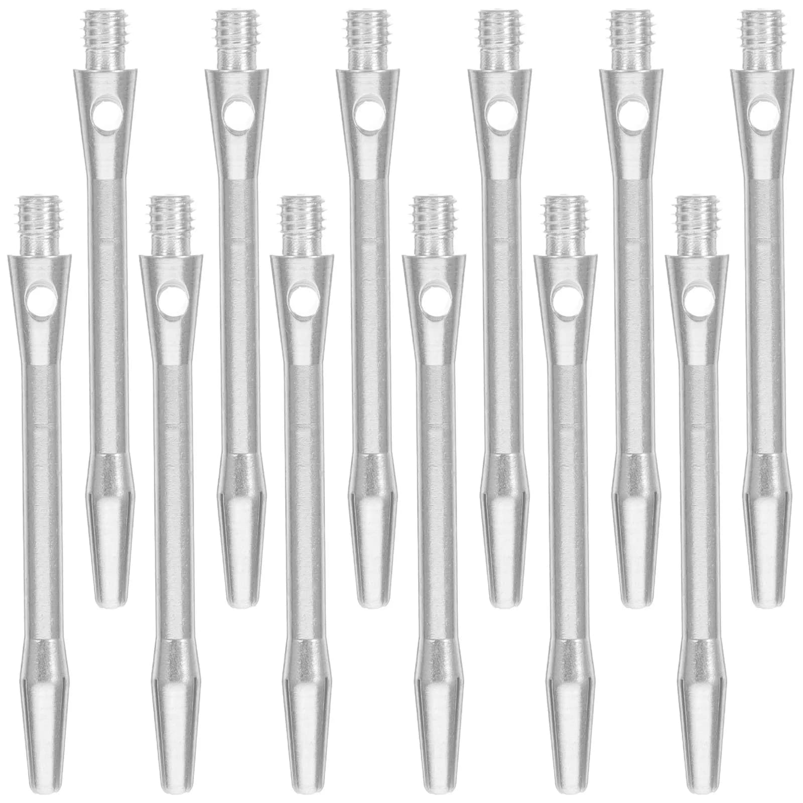 12Pcs Aluminum Threaded Dart Shafts Metal Dart Rods Replacements Shaft Accessories for Steel Tip Players