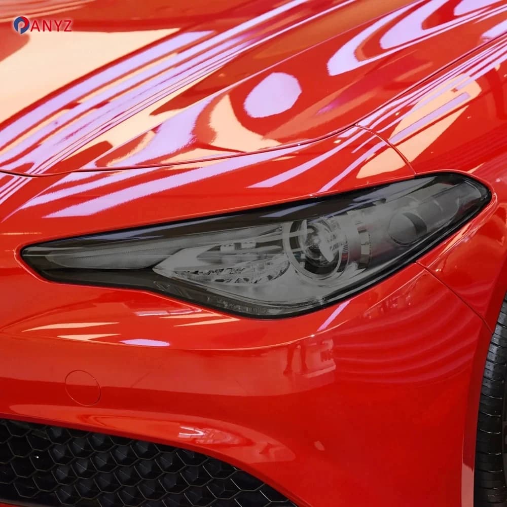 Per Alfa Romeo Giulia 952 Stelvio 949 Auto Faro Pellicola Protettiva Faro Trasparente Nero TPU Adesivo 2 Pezzi Accessori