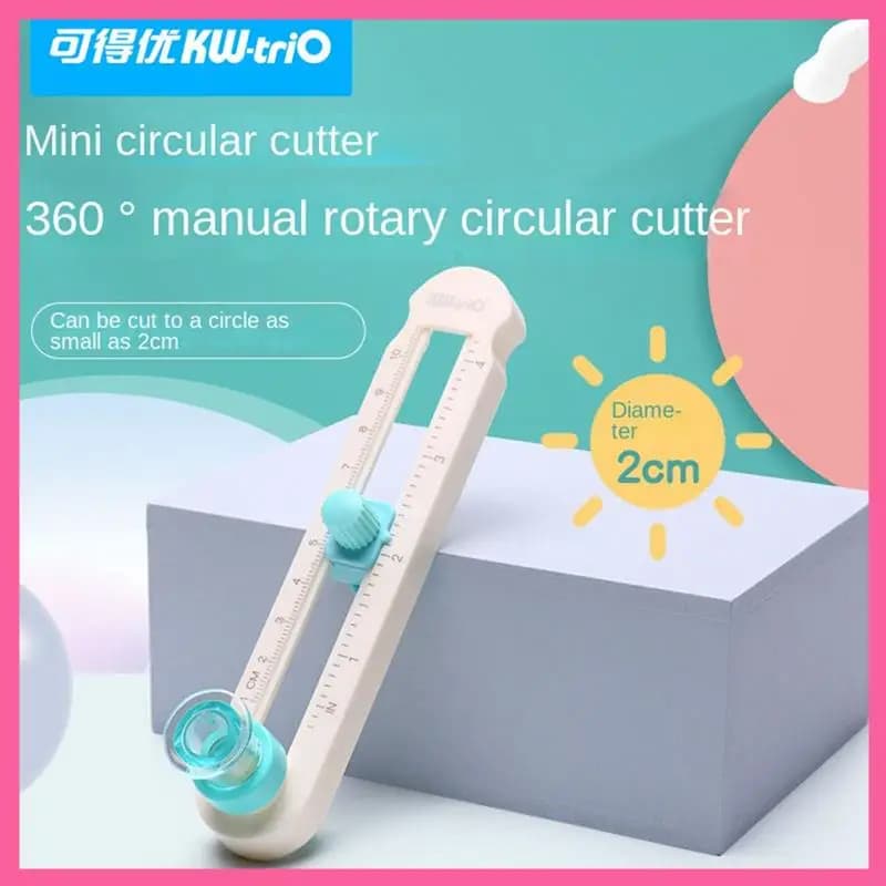 HOT-KW-TRIO Coltello da taglio rotondo regolabile Bussola patchwork Frese per scrapbooking Frese per carte circolari per carta Scrapbooking
