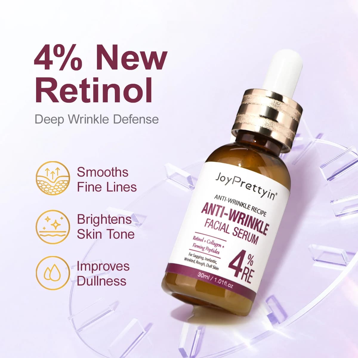 Retinolo Anti Rughe Invecchiamento Siero Viso Liscio Idratante Dissolvenza Linea Sottile Rassodante Essenza Nutriente Idratante Siero Viso