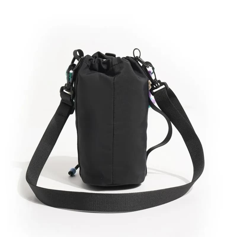 Drawstring Water Bottle Crossbody Sling Bag, Adjustable Strap Casual Daypack for Adults, Outdoor Hiking Walking Daily Use