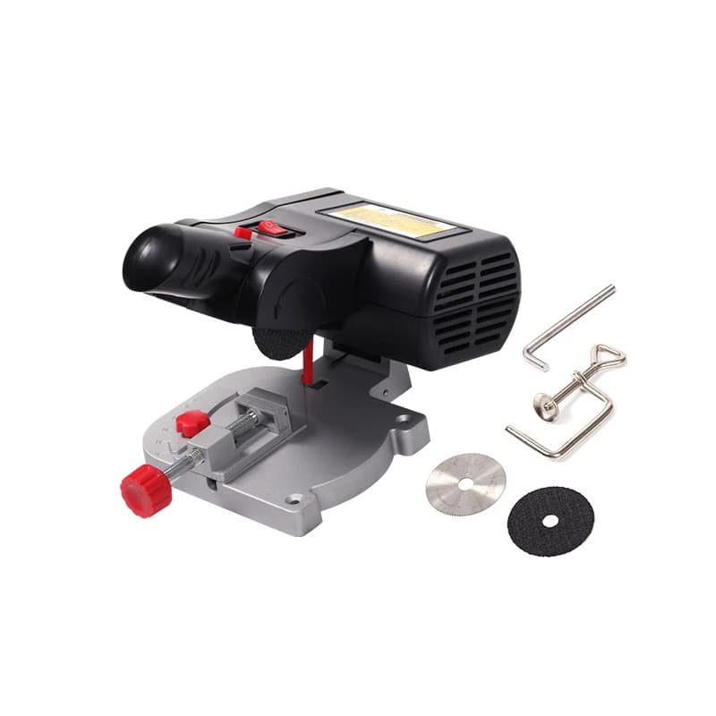 4000r/min Sega da tavolo elettrica da banco Macchina da taglio per mitra Lama in acciaio Metallo Legno Utensili da taglio in plastica Regolare il calibro mitra US EU