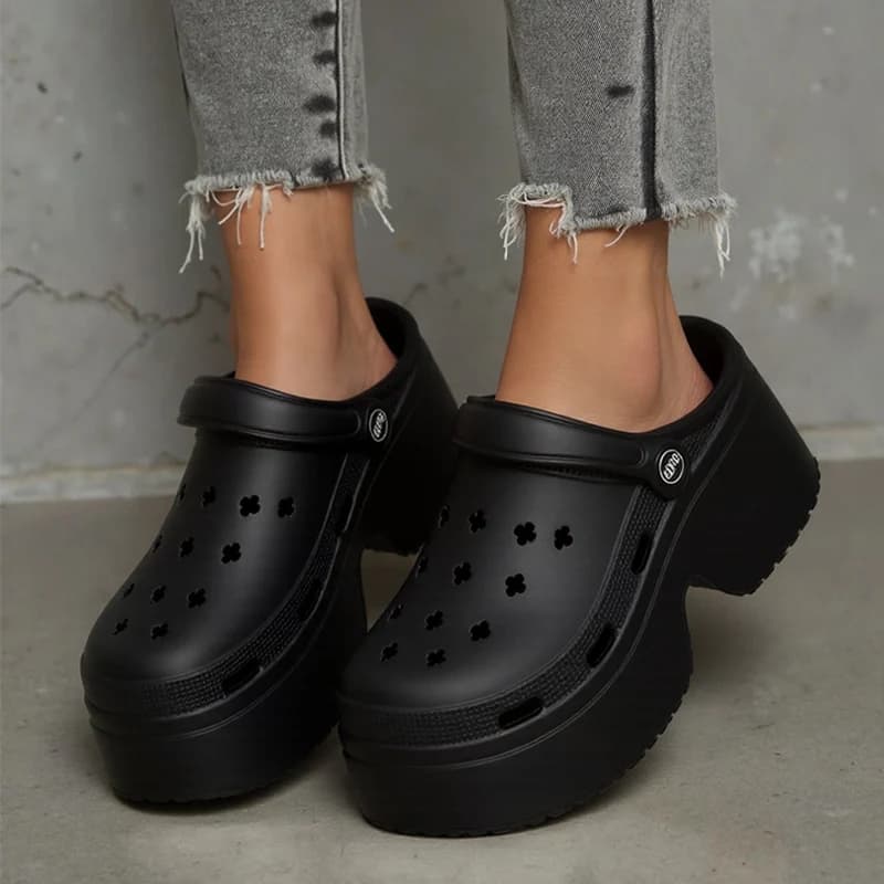 Sandali con plateau robusti alla moda da donna Zoccoli estivi con suola spessa in EVA Scarpe da giardino per donna Pantofole da spiaggia antiscivolo per esterni