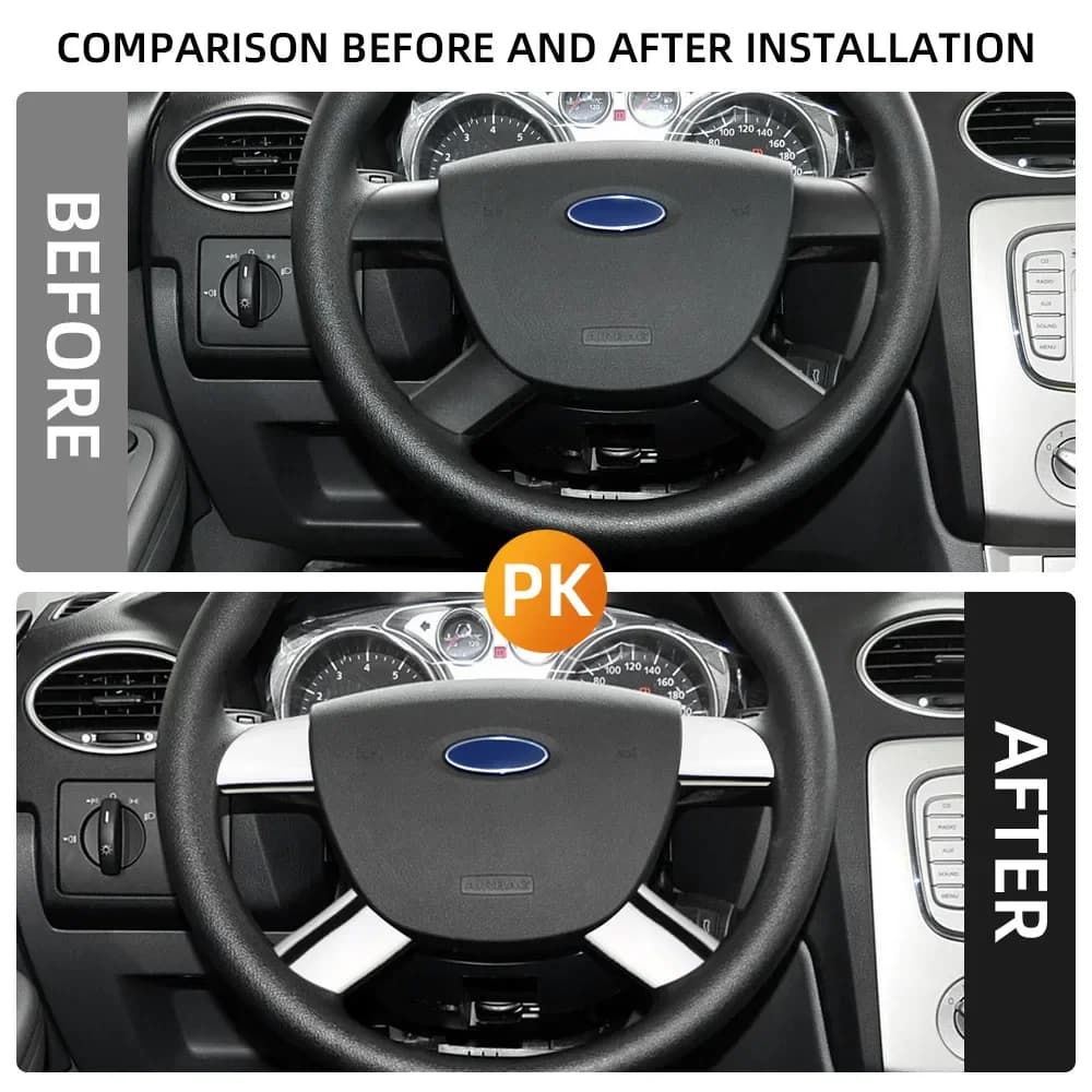 Per Ford Focus 2 MK2 Focus2 2005 - 2012 Volante Pannello di Copertura Trim Decorazione Interna Adesivo Accessori Interni